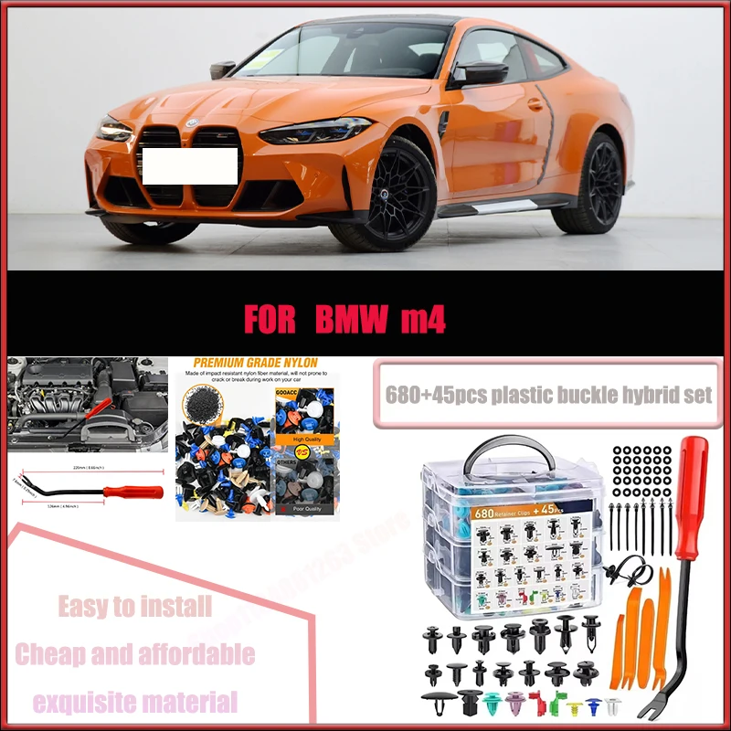 

For BMW m4 Jeep Porsche Toyota Car Plastic Retainer Clips Kit 680+45pcs Auto Fender Push Pin Car Fastener Clip Mixed Set