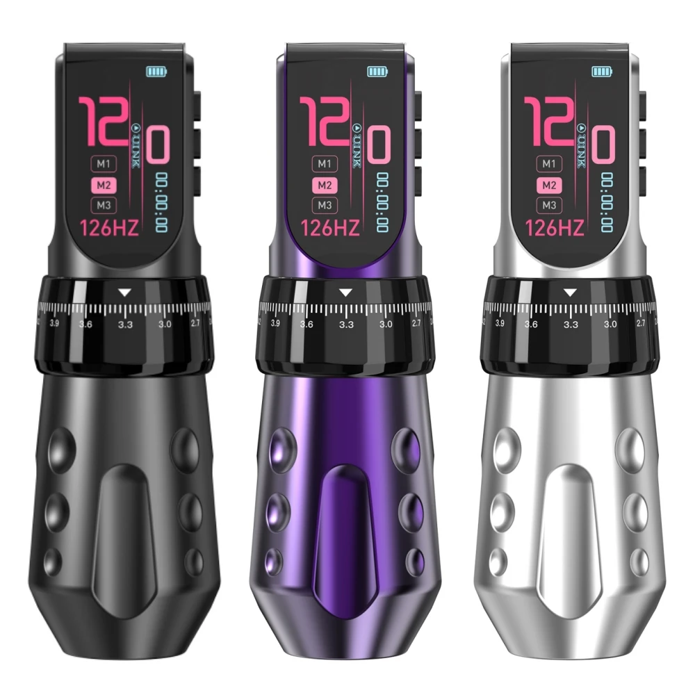 DQFART New T9Pro 1700mAh Electric Wireless Tattoo Machine Type-C Detachable Battery Head Professional Artists Body Art Creative