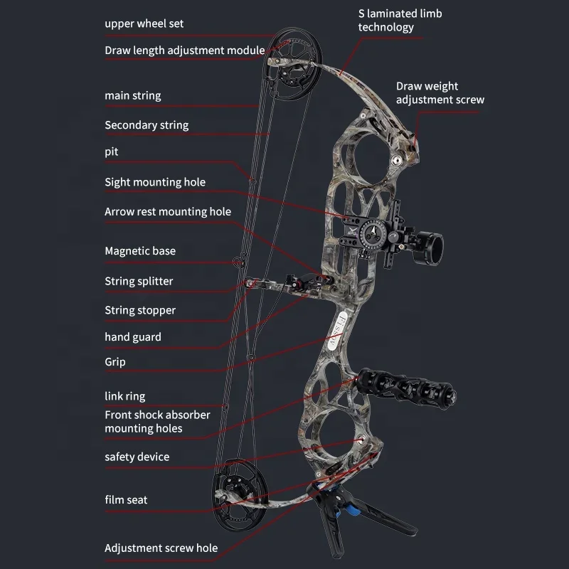 Bola de aço dupla finalidade arco composto e flecha conjunto mão esquerda direita ao ar livre caça tiro alvo prática equipamento tiro com arco