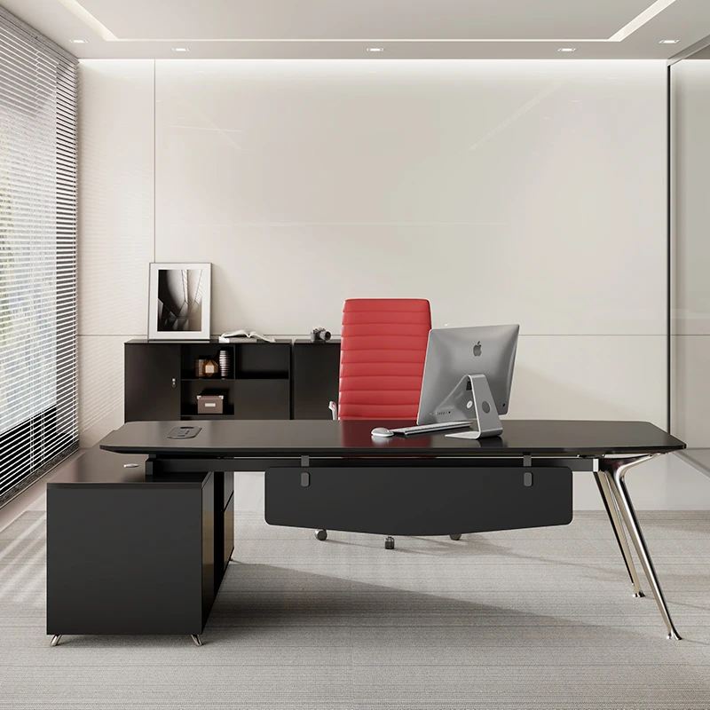 Desk Boss Desk Minimalist Modern Darth Vader President Bantai Electroplating Advanced Sense Leadership Office Computer Desk