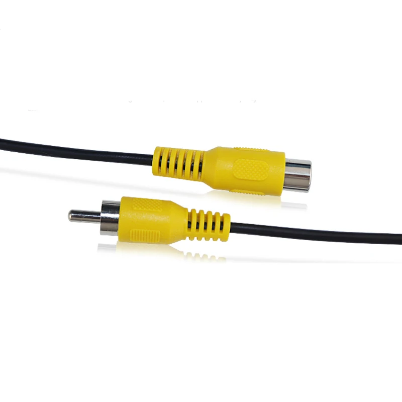 1pcs 15cm Car RCA Female Male Audio Cable Cord Av Single-head Video Stereo Connector Extension Wire For Video Camera Speaker