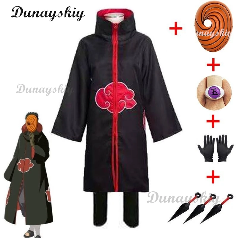 Anime Obito Cosplay Costume for Boys Obito Mask Carnival Halloween Costume Children Adult Suitable Height 135cm-185cm