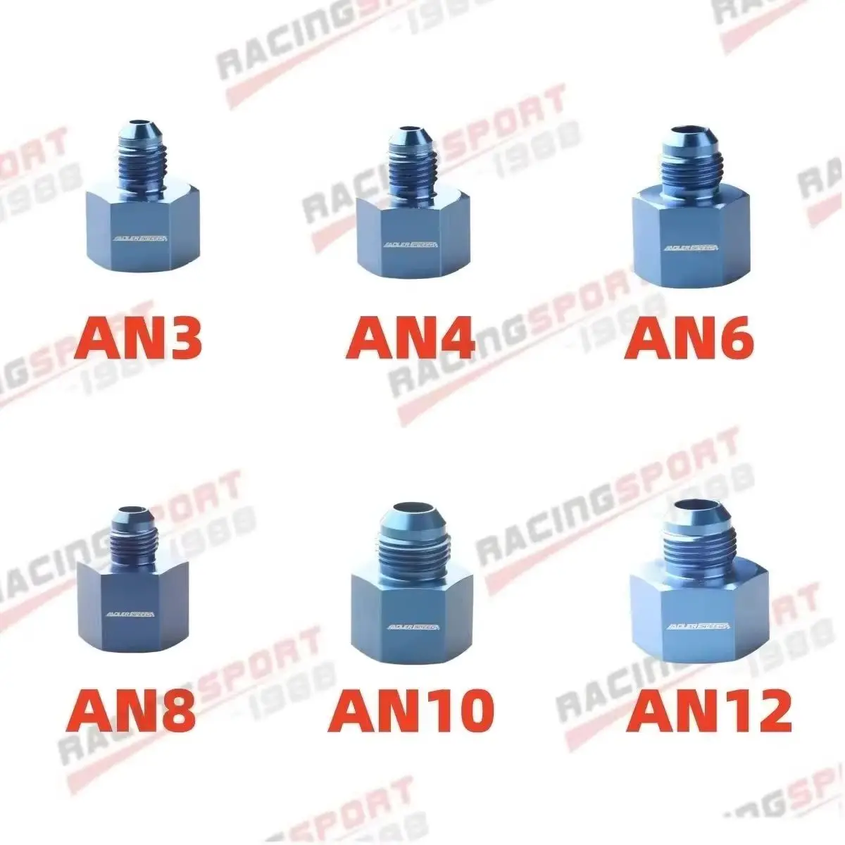 

S+ AN4 AN6 AN8 AN10 AN12 AN16 Женский адаптер для AN4 AN6 AN8 AN10 AN12 AN16 Мужской редуктор топливного фитинга Алюминий Черный/Синий
