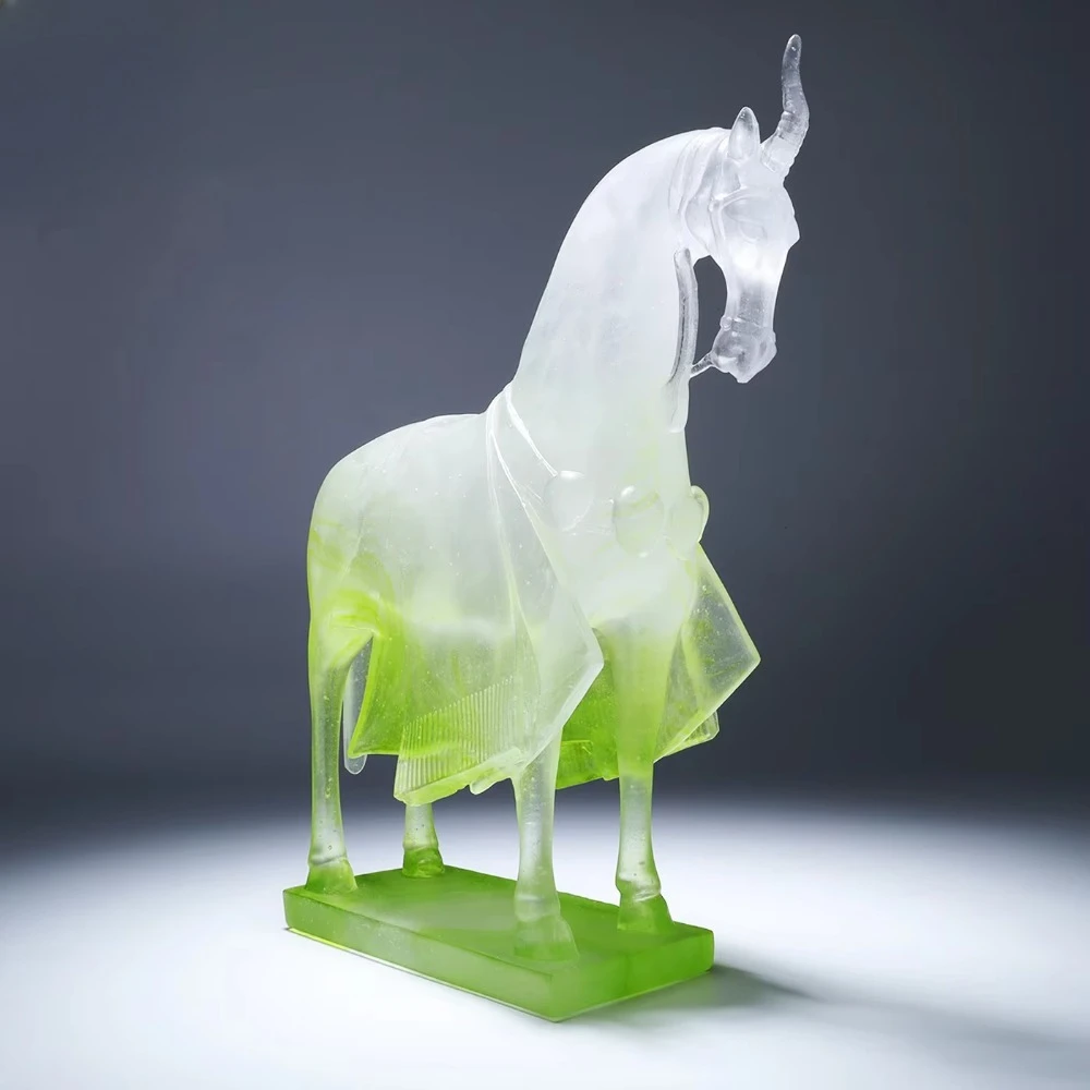 Handmade Glass Statues, Crystal Glass Home Decoration, Feng Shui Art Sculpture, Gift Decoration, Luxury Decoration