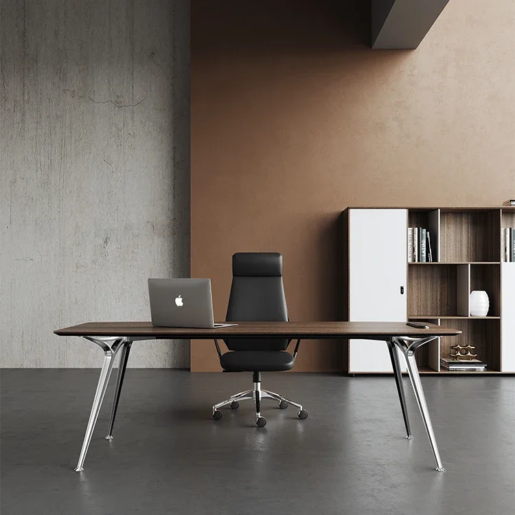

Strong Brown Executive Desk Asthetic Leg Support Luxury Wood Cheap Office Desks Modern Large Mesa De Escritorio Office Furniture
