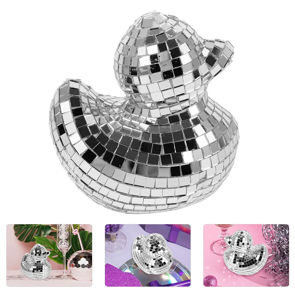 

2Pcs Reflective Surface Duck Decoration for Workspace Home Decor Animal Themed Party Table Centerpiece Ornament