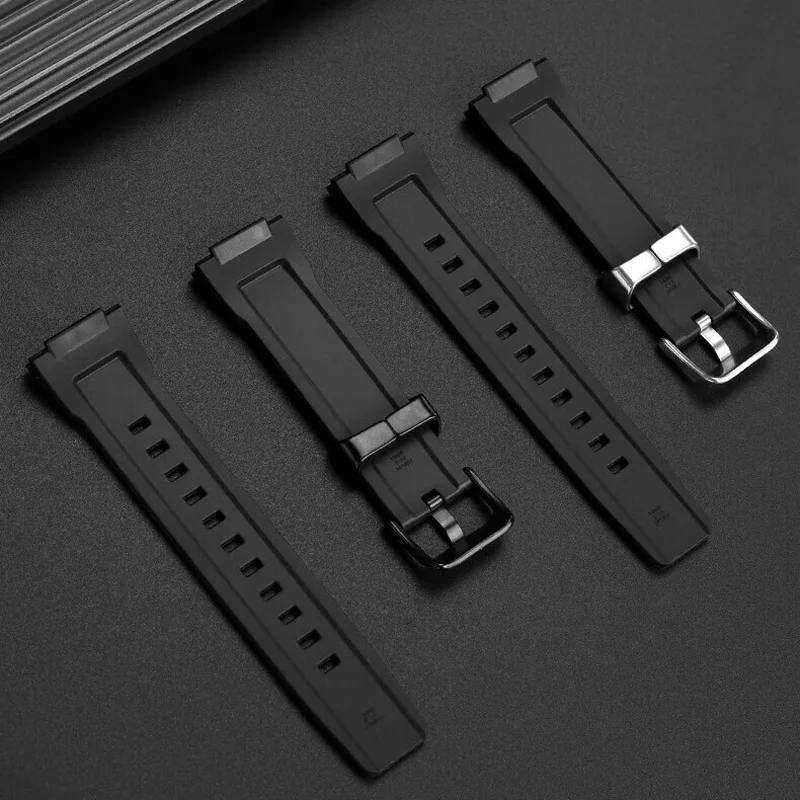 Resin silicone watch Strap FOr Casio G-SHOCK MTG-B3000B/BD MTG B3000 sports Series watchband men's black TPU bracelet Metal ring