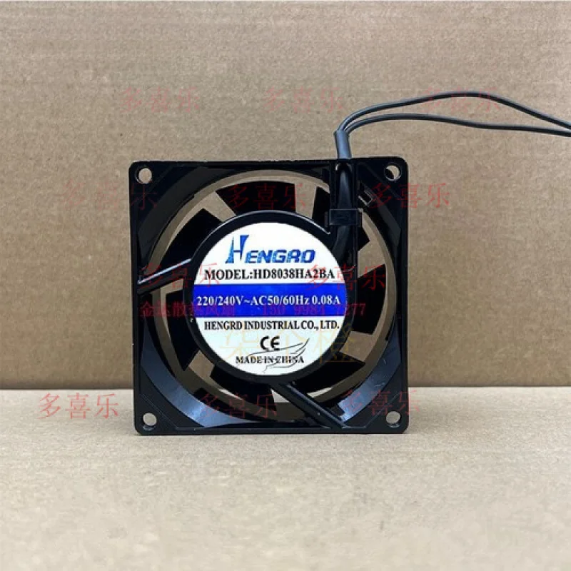 

ZMZM 1 шт. для вентилятора HENGRO HD8038HA2BA AC220V 8038 8 см 2-проводной охлаждающий вентилятор для шкафа
