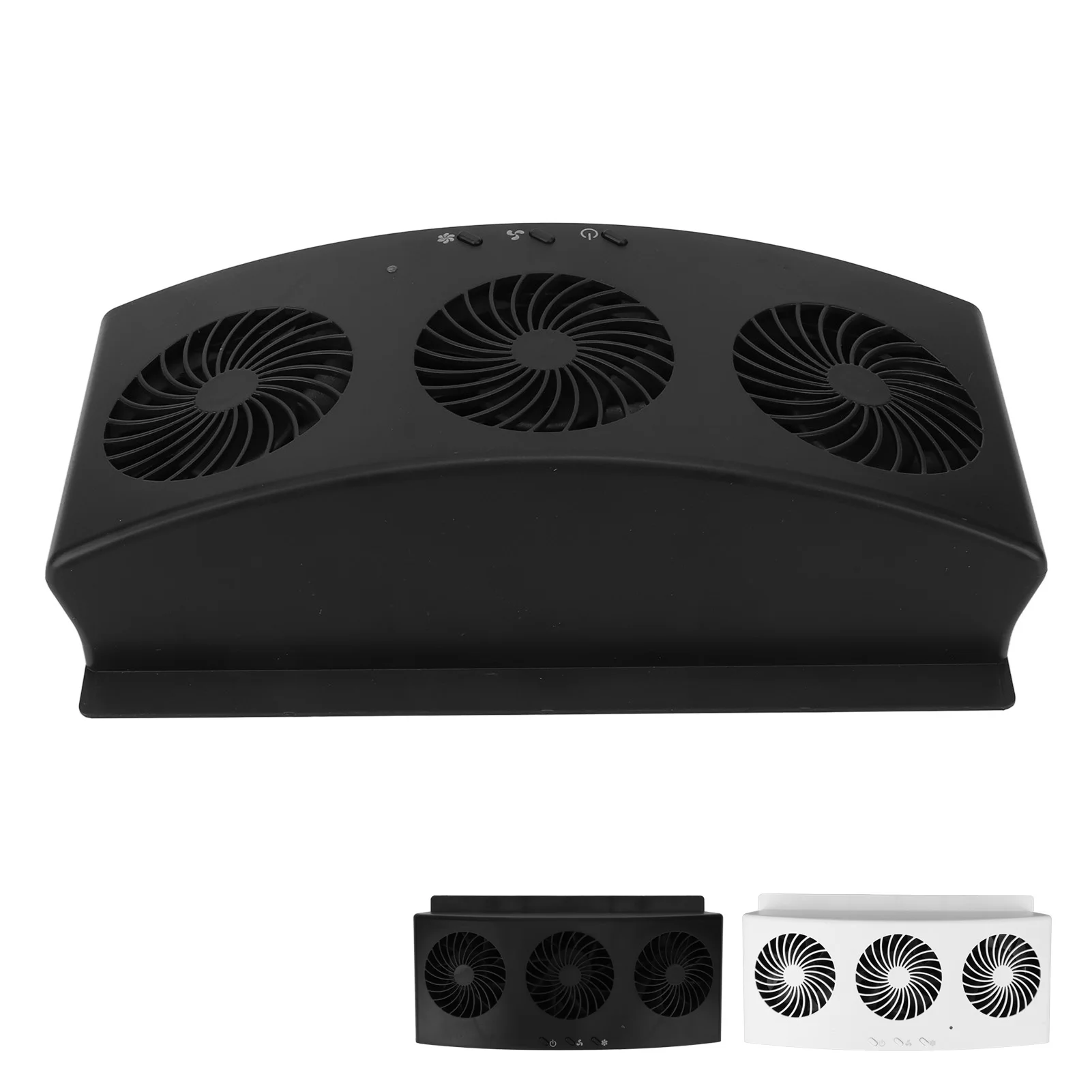 Auto-Abluftventilator, USB wiederaufladbar, Solar-Luftzirkulation, Kühlung und Wärmeableitung, hohe Windkraft, 3-Ventilatoren für alle Autos