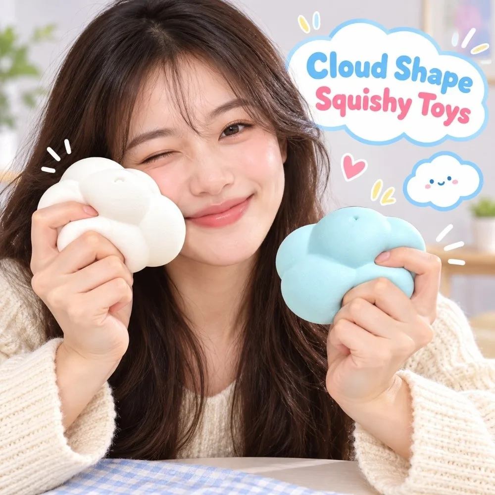 Slow Rebound Cloud Shape Squishy Toys Super Soft Slow Rising Cloud Squeeze Toys Assorted Colors Cute Slow Rising Toys
