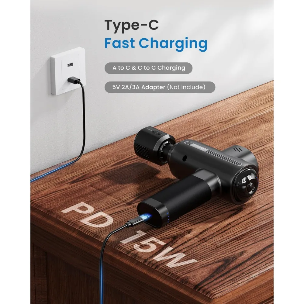 Massage Gun for Deep tissue with hot and cold head, Mother's Day Gift, Handheld Muscle Massager for carrying cases