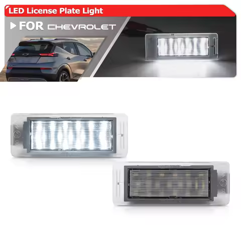 For Chevy Corvette C7 Bolt EV Traverse Impala Trax SS Sonic Equinox Camaro Cruze SW/Hatch Canbus White Led License Plate Lights