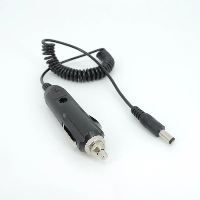 DC 12V 24V Carregador de isqueiro para 5,5x2,1 milímetros de carregamento conector de alimentação Cabo Spring Cord Line E1