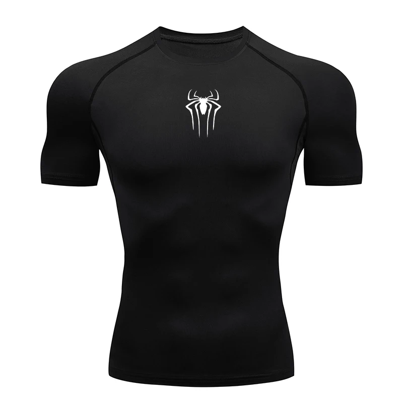 2024 Compression T Shirt Men Short Sleeve Sport Tees Fitness Running Sportsear Men Gym Elastic Quick Dry Jogging T-shirt Tops