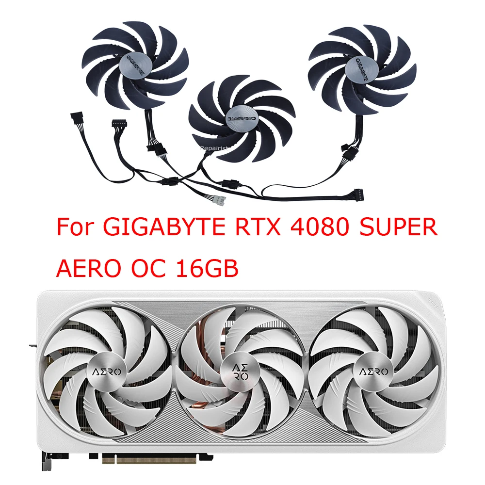 Video Cards Cooling Graphics Card Fan For GIGABYTE RTX 4080 16GB EAGLE OC GV-N4080EAGLE 4090,GAH3S2U,3Pcs/Set,PLD10020S12H