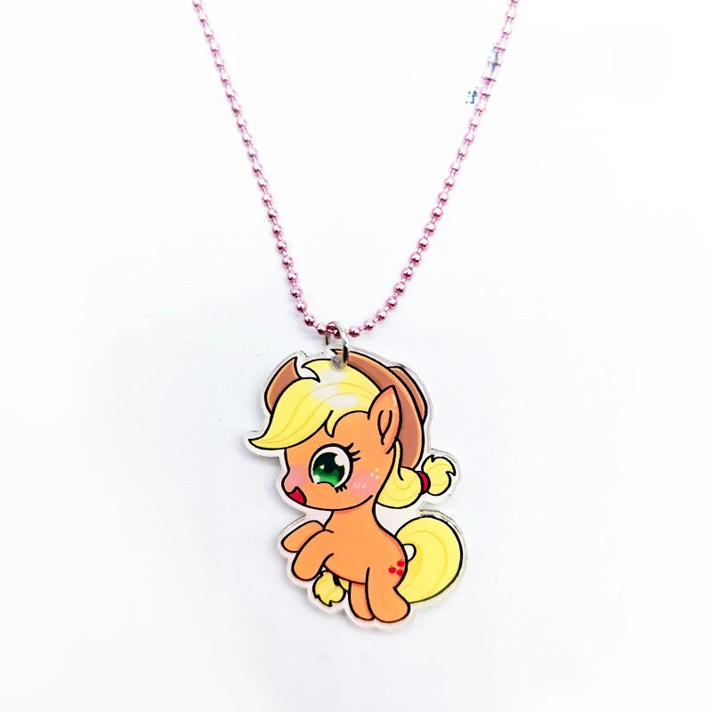 My Little Pony Twilight Sparkle Fluttershy Kreative Cartoon Acryl Perlenkette Kinderspielzeug Halskette Zubehör Weihnachtsgeschenk