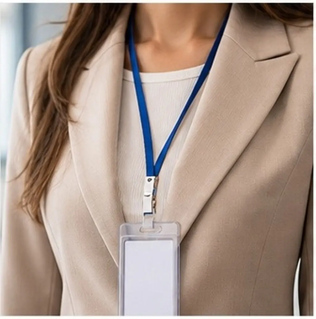 150Pcs Clear PVC Strap Metal Badge Clips Double Hole for Id Cards Name Tags Work Badges Seminars Offices Events