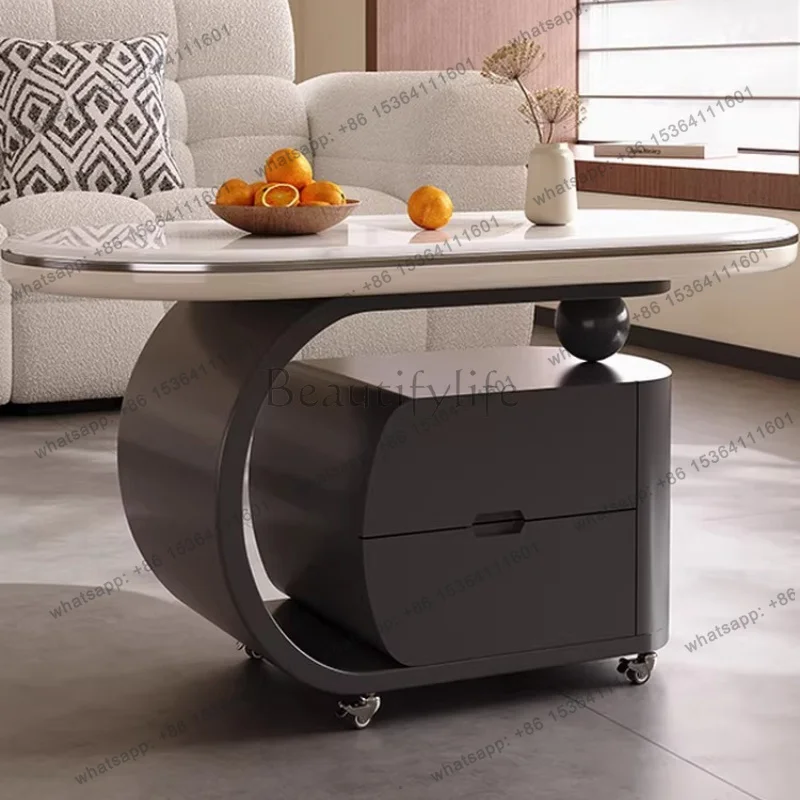 

Minimalist Unique Coffee Table Moving Aesthetic Drawers Modern Coffee Table Storage Luxury Mesa Auxiliar Living Room Furniture