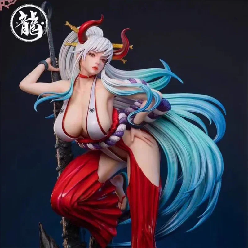 

54cm One Piece Figures Yamato Anime Figures Gk Wano Country Yamato Figurine Kawaii Hentai Pvc Statue Model birthday present