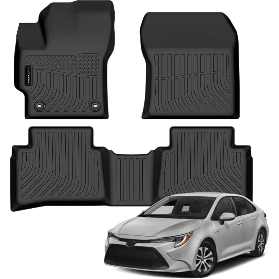 

Всепогодный напольный коврик подходит для Corolla включает гибридный, без хэтчбека 20202025, резиновые вкладыши из ТПЭ, аксессуары Corolla, все сезоны