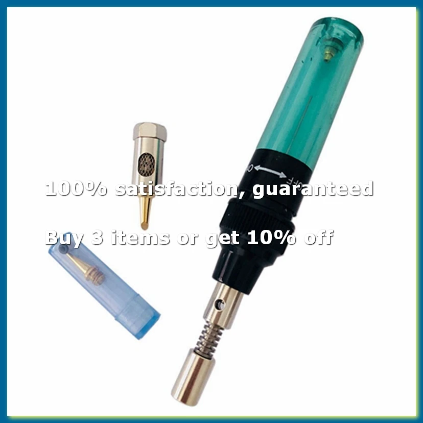 1300℃ Celsius Butane 4 in 1 Gas Soldering Iron Cordless Butane Gas Welding Pen Welding Pen Burner Welding Kit A+B-DTA9