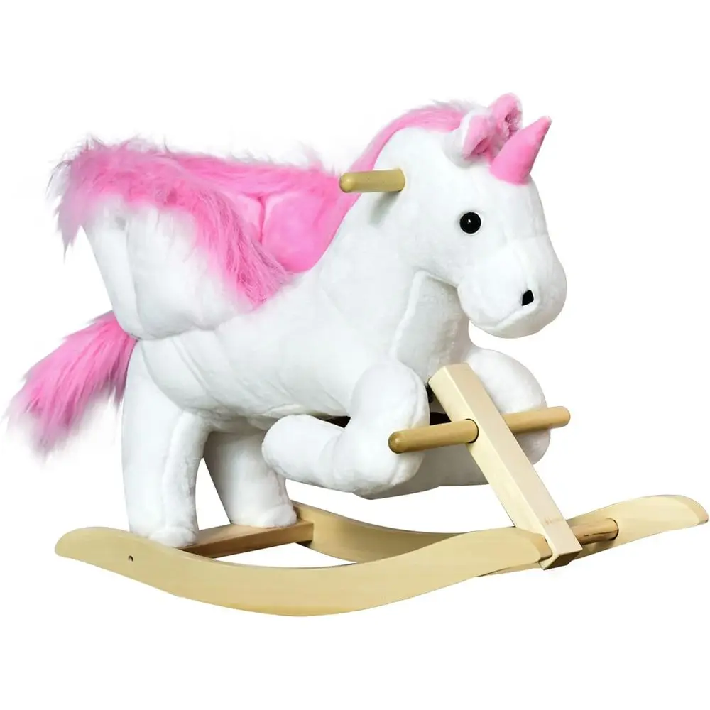

Baby Rocking Horse with Lullaby, Plush Ride-on Toy for Toddlers 18-36 Months, Interactive Play with Heavy-Duty Support
