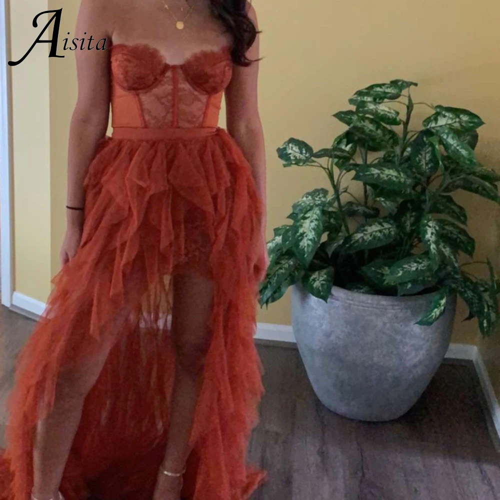 Vestido de fiesta asimétrico sin mangas, traje Formal con escote en forma de A, espalda descubierta