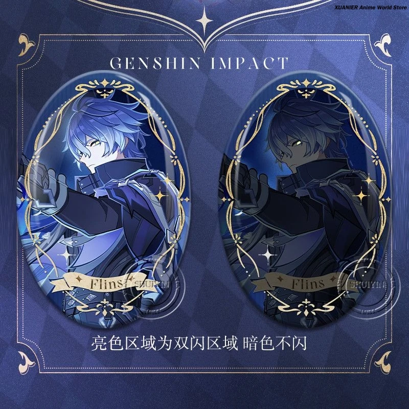 Anime Kyryll Chudomirovich Flins Serie Genshin Impact Cartoon Verzamel Badge Broche Pin Hanger Bedge Decor Cosplay Gift