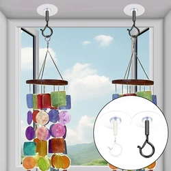 2pcs Ceiling Hooks Self-Adhesive Ceiling Hanger Heavy Duty No Drilling Home Decoration Gadget For Plants Wind Chimes Accessories