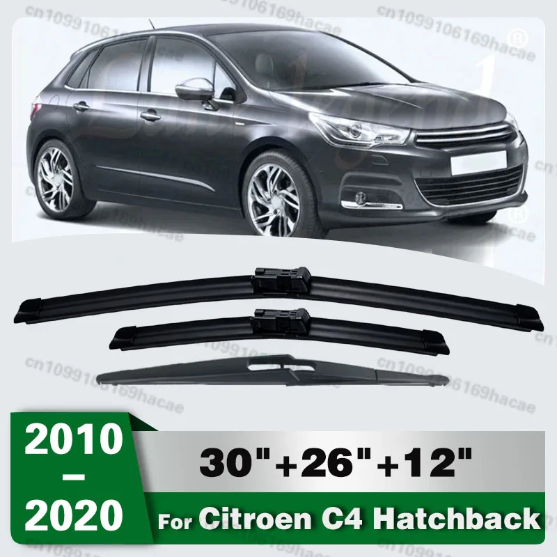 

Wiper Front & Rear Wiper Blades Set For Citroen C4 Hatchback 2010-2020 Windshield Windscreen Window 30"+26"+12" Car Accessories