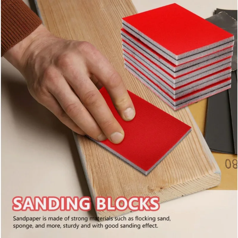 180-2000 Grit Flexible Sanding Block Sanding Sponge Pad Wet Dry Grinding Sponge Sand Block Polish Abrasive Tool Sponge Sandpaper