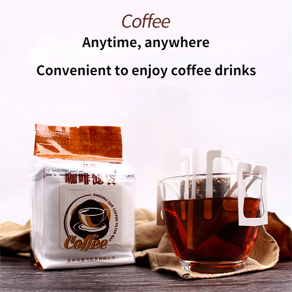 Filter Bag Portable Disposable Rectangle Household Disposable Coffee Bag Fine Filter Hole Eco-friendly Paper Bag White