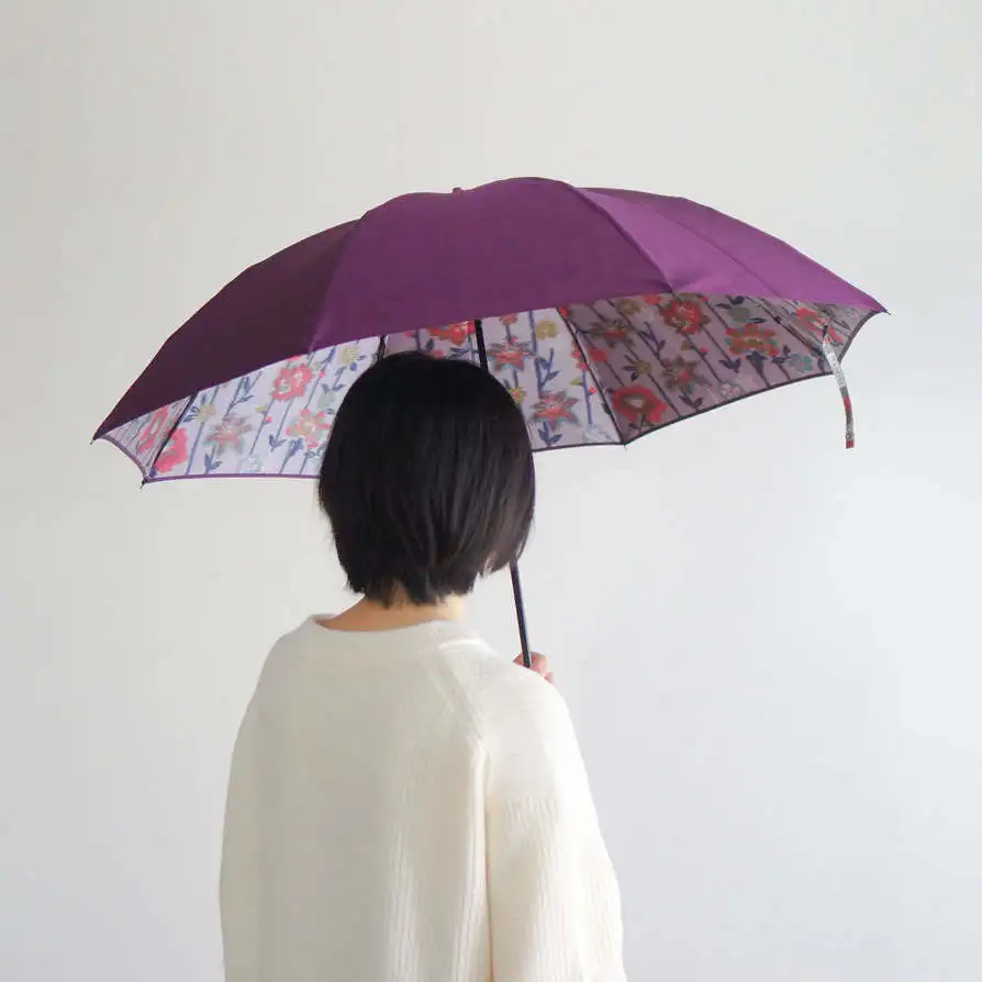 Guarda-chuva de chuva e tecido solto feito à mão moda presente de proteção UV