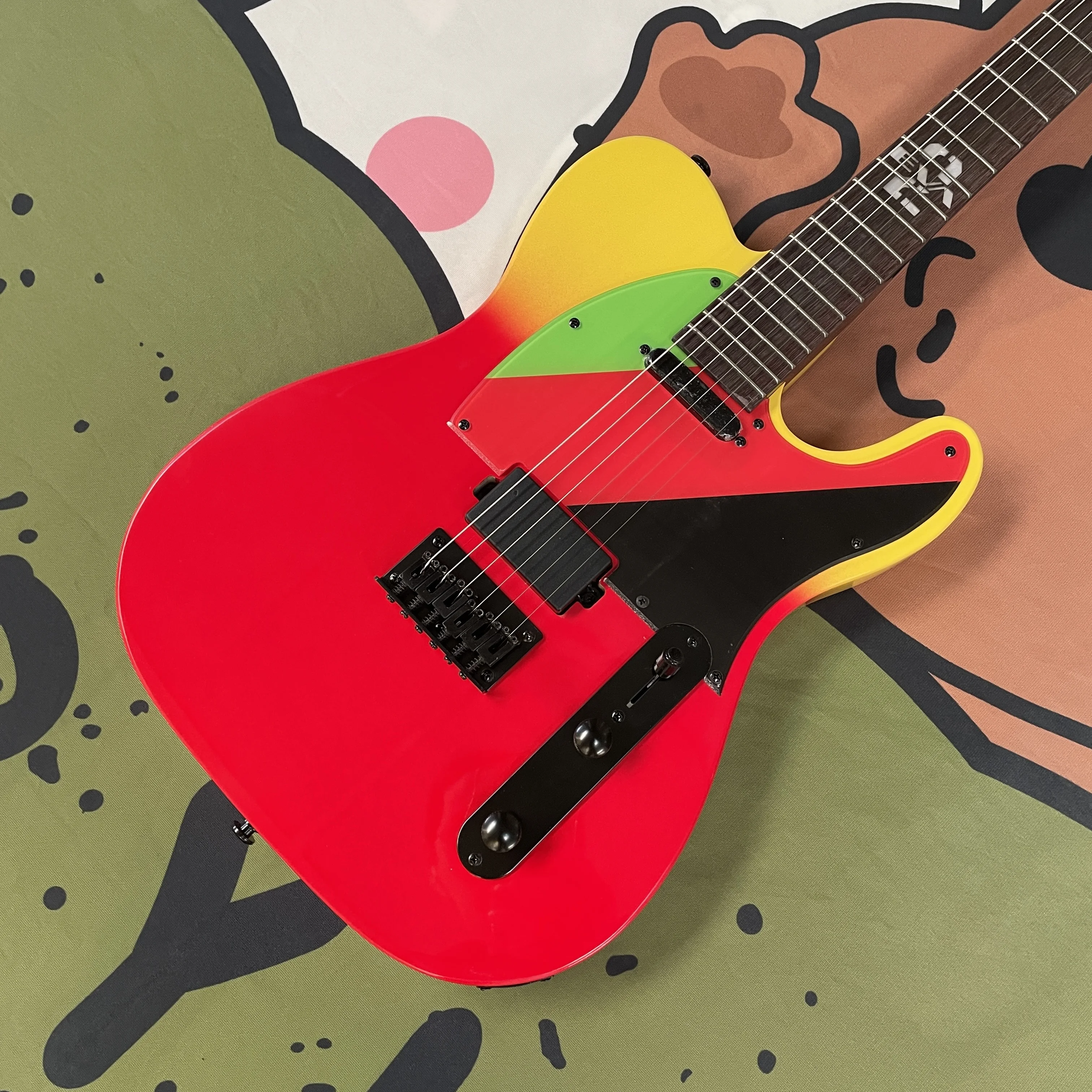 

Six-String Red Electric Guitar, Rosewood Fingerboard Guitars, Double Humbucking Pickups Electric Guitar Guitarra
