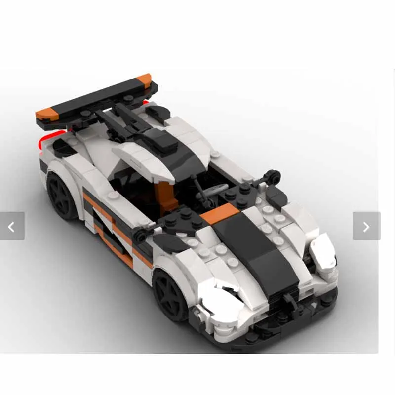 MOC-184014 نموذج مكعبات بناء سيارة سباق رياضية كلاسيكية جديدة، 357 قطعة، هدية لعبة عيد ميلاد وعيد الميلاد للأولاد والكريسماس #3