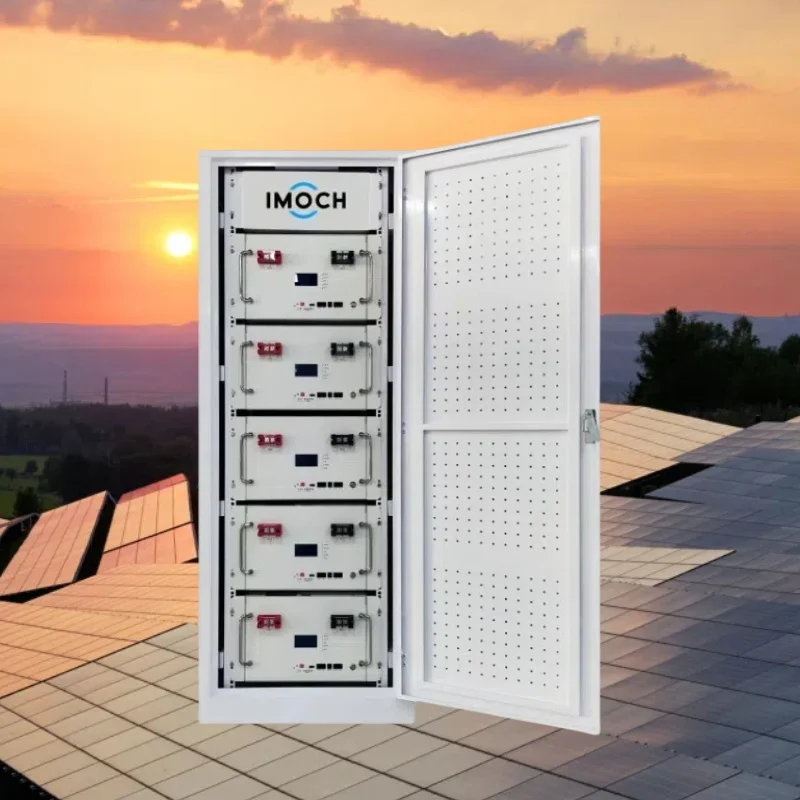 IMOCH 40 ~ 70kWh Tipo de gabinete de ciclo profundo Pacote de bateria de lítio Rack Sistema de armazenamento de energia solar modular Bateria ESS