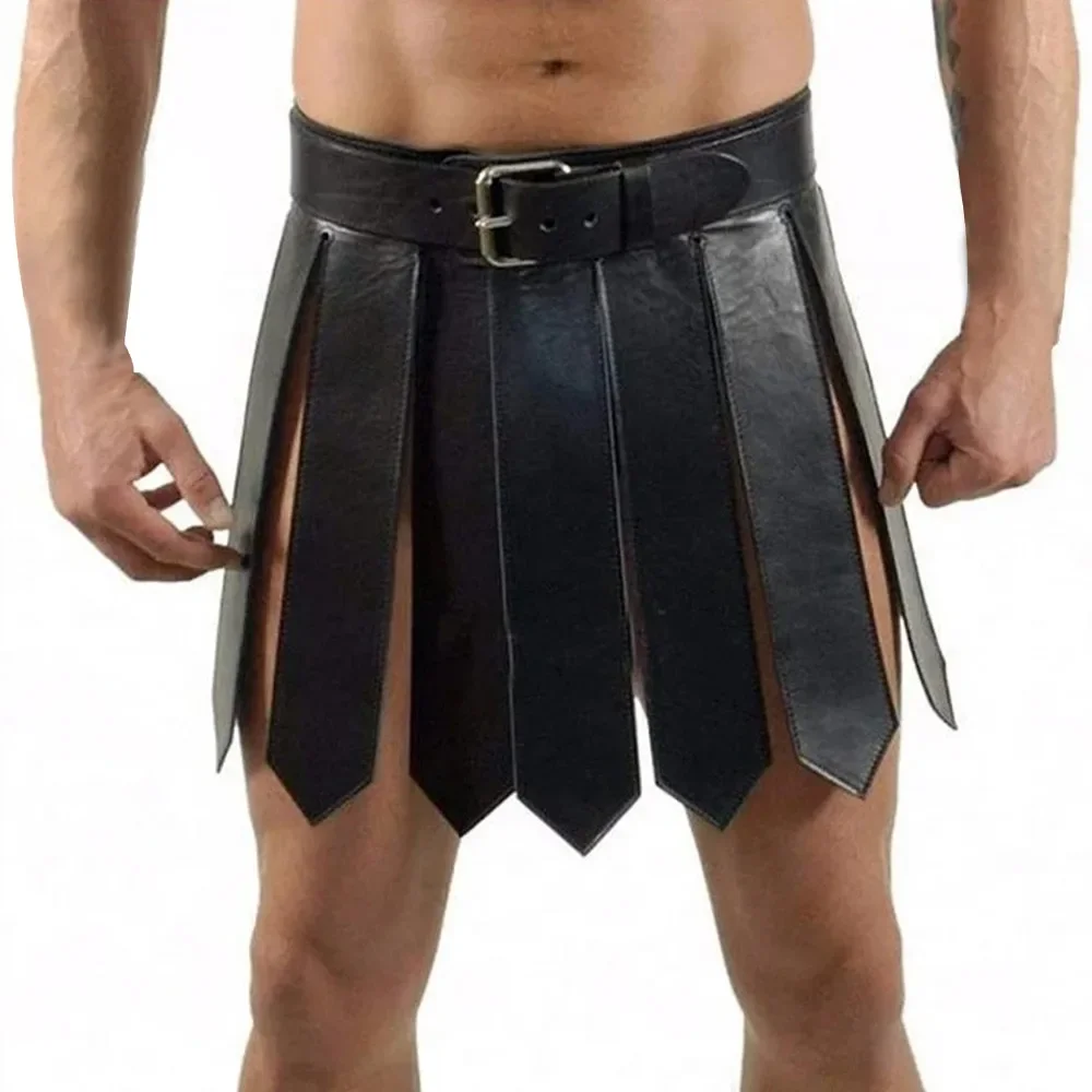 

Medieval Spartan Warrior Leather Apron & Roman Skirt - Halloween Cosplay Role-Play Prop for Warrior Themed Events