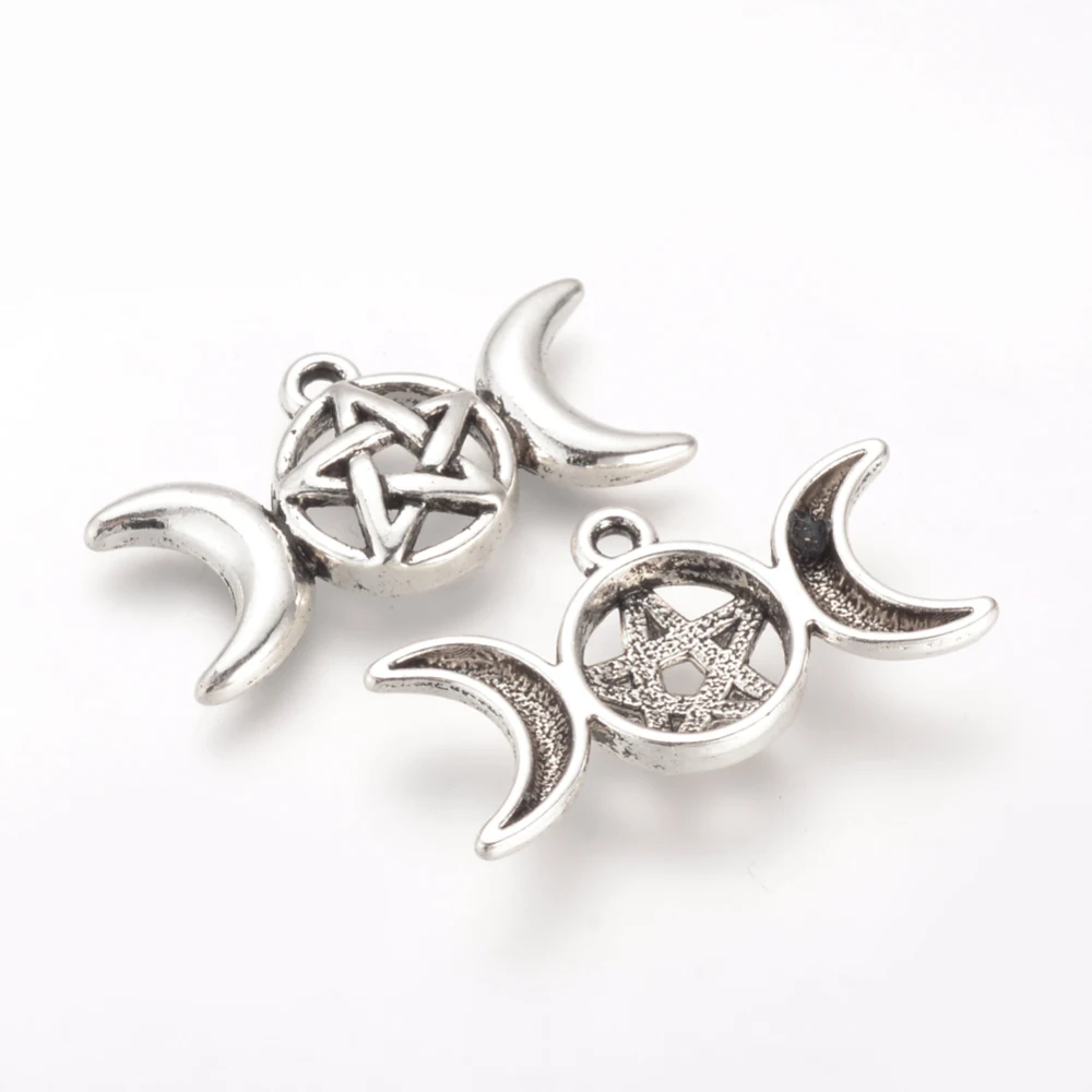 20 Pcs Moon Charms Pendant Style Alloy Pendants Jewelry Making Charms Metal Charms Pendant Pendant Ornament for DIY Necklace