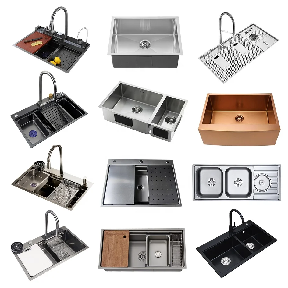 Luxury Multifunctional High-Grade Handmade Three-Hole Undermount Double Bowl Stainless Steel Kitchen Sink - view 3