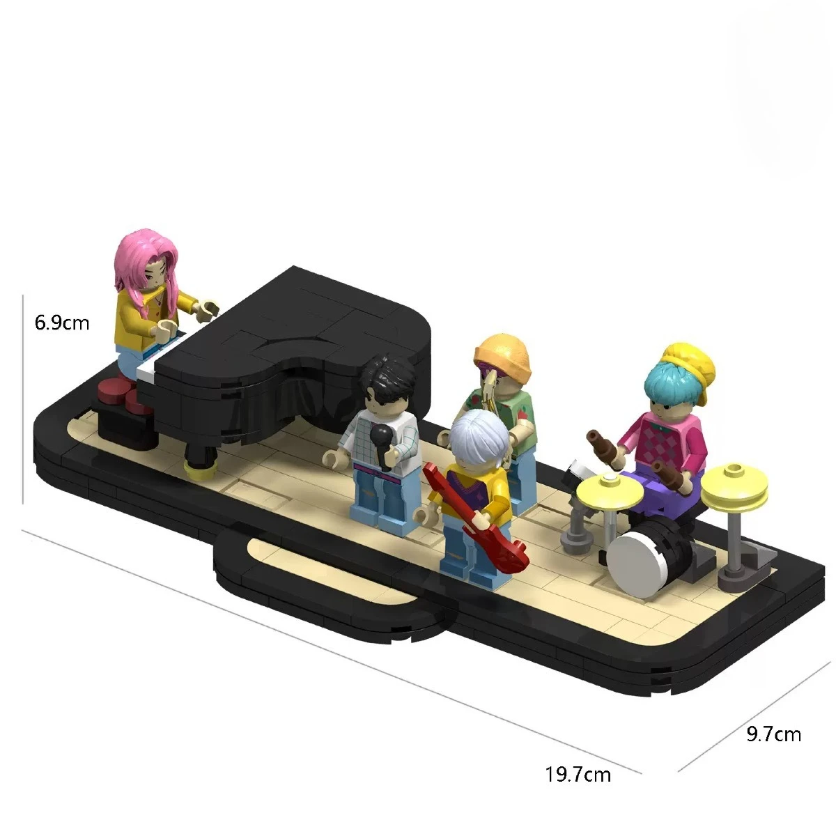 New Doll Toy Kpop Demon Hunters Boy Band Girl Group Action Figure Assembly Model Band Combination Doll DIY Children's Party Toy