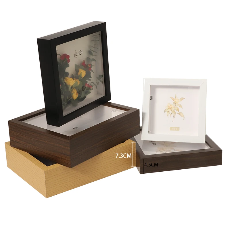 Boîte D'ombre Rectangulaire Palma Feuille – Décoration Murale Naturelle – Encadrée