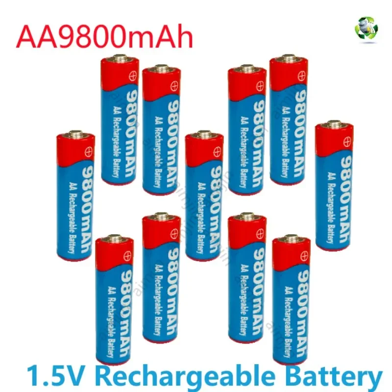 

AA 9800mah 1.5V AIMJIN New Alkaline Rechargeable Batery for Led Light Toy Mp3 Small Fan Microphone