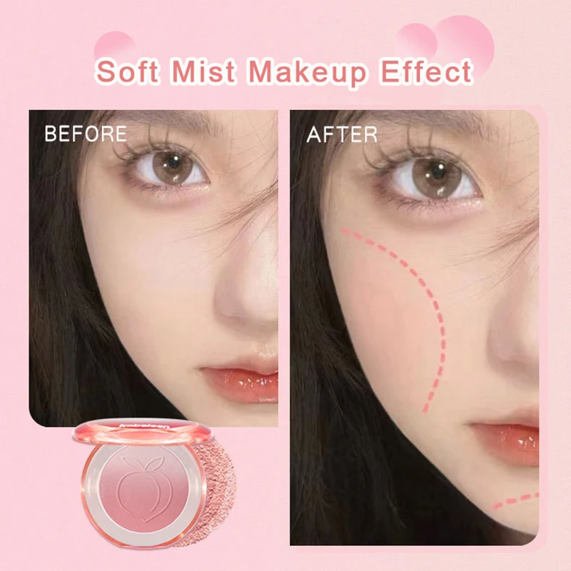 لطيف الوردي لوحة أحمر الخدود التدرج منخفضة التشبع عارية ماتي ضباب روج روبور بصيص سطع الحليب أحمر الخدود الكورية Dupes ماكياج #5