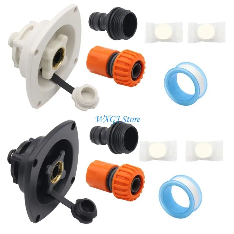 

37JE Anti Backflow Water Fill Port Heavy Duty PP Fittings 20mm Hose Compatibility