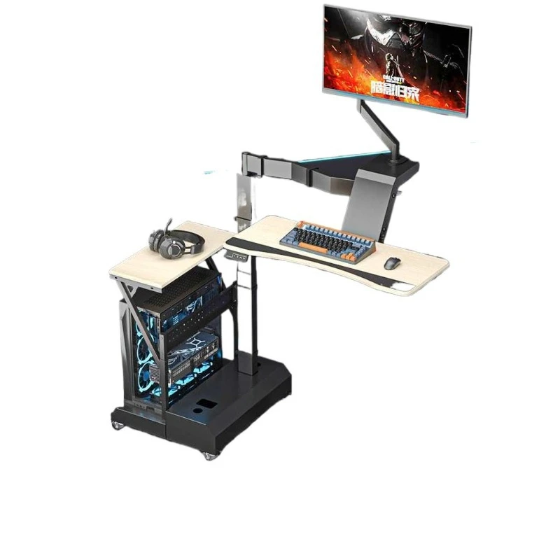 Multifunctional Electric Lifting Lazy Suspension Table Monitor Bracket Set Home E-sports Cockpit