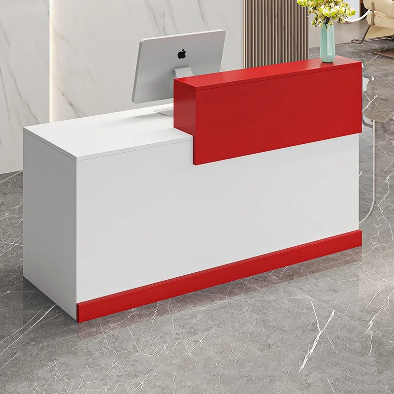 Shop European Reception Desks Console Hospital Wooden Office Front Desk Modern Study Silla De Escritorio Beauty Salon Furniture