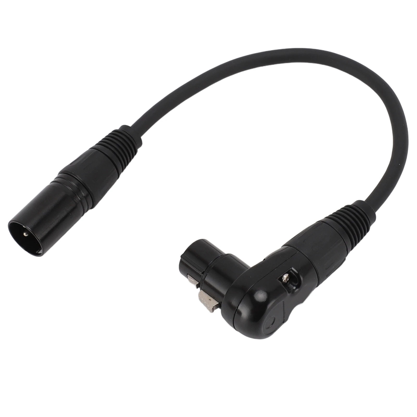 XLR Microphone Extension Cable Adapter 90 Degree XLR Female to Straight XLR Male Cable Adapter for Speaker Recording Room 0.3met