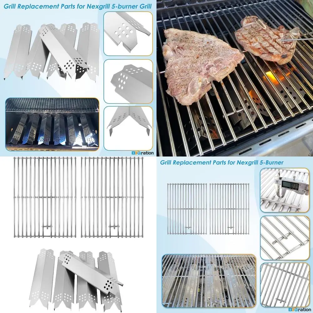 

Nexgrill 5-Burner 720-0888S/N & 4-Burner 720-0830H Grill Heat Shield and Cooking Grate Replacement Kit