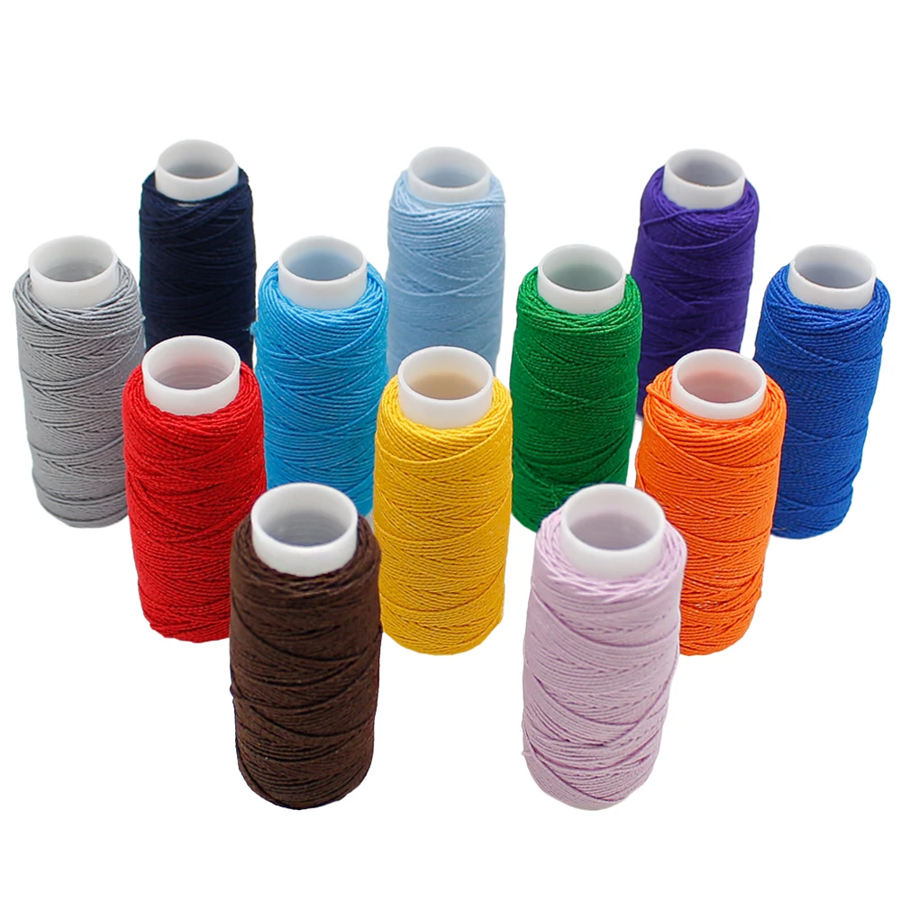 12 Roll Round Elastic Threads Elasticity Embroidery Sewing Thread Shirring Skirt Wrinkled Line DIY Clothing Sewing Accessories