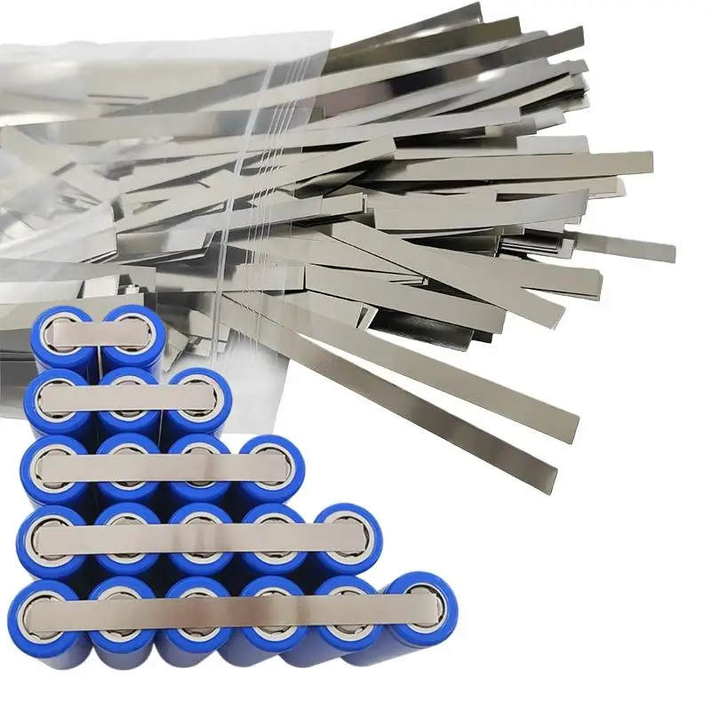 Nickel Plated Steel Strip Set for 18650 Battery Spot Welding, 0.15x8mm Nickel Plate Strap Sheets, DIY Welder Accessory